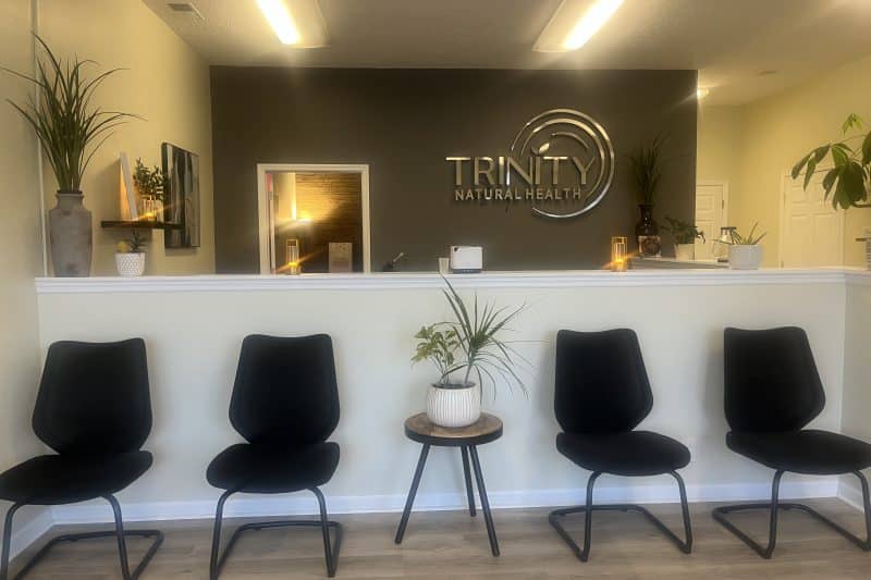 Trinity Natural Health reception and waiting area in Frankfort KY