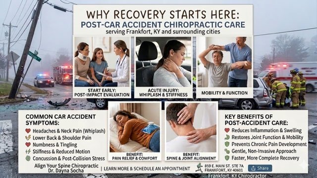 Chiropractor providing whiplash and accident recovery care in Frankfort KY